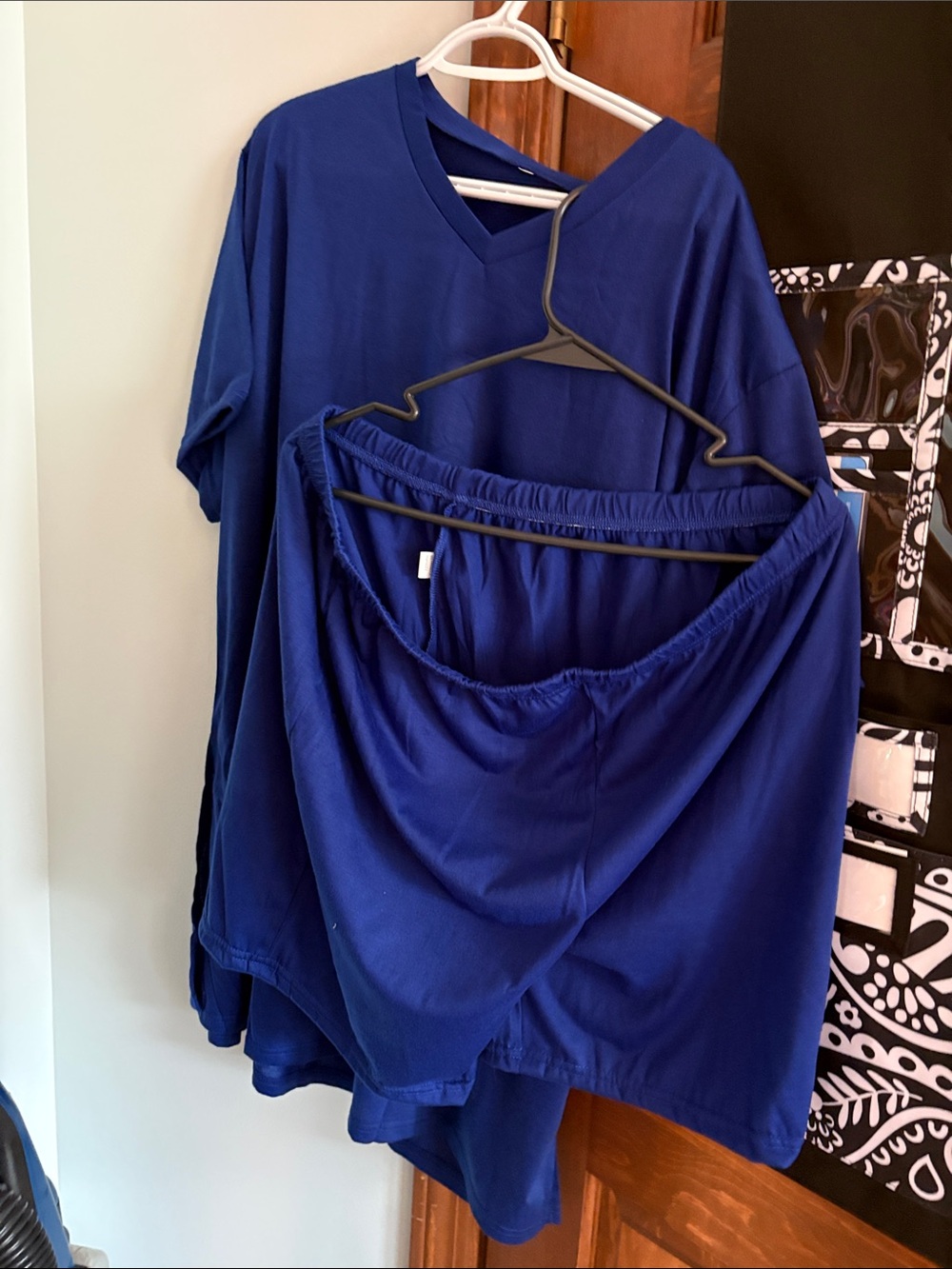 Classic V-Neck Lounge Set in Deep Royal Blue XXL top with shorts. Never worn.
